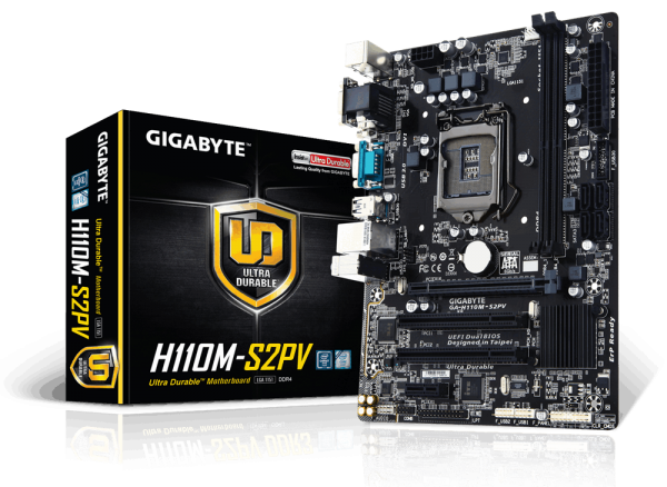 MAINBOARD SLGA1151 GIGABYTE H110M-S2PV GA-H110M-S2PV